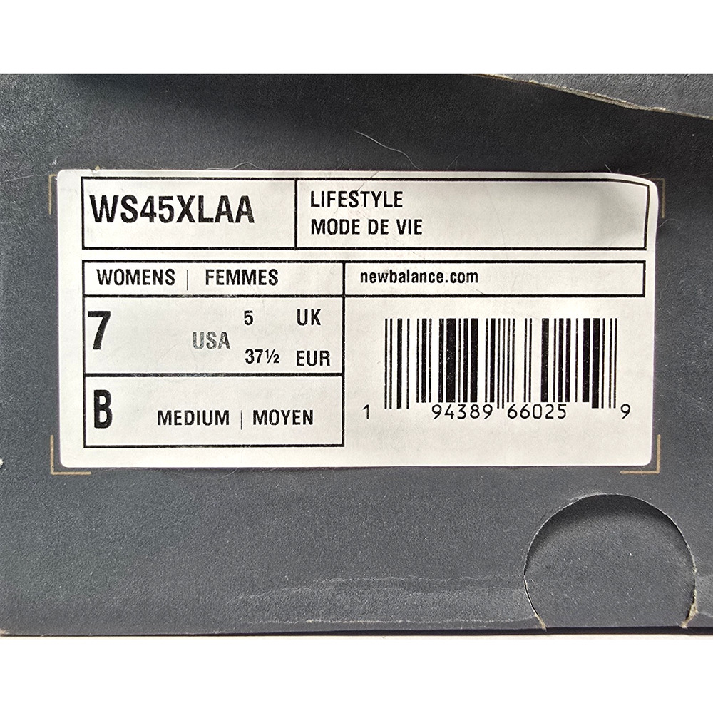 New Balance 45X v1 Women's Black Walking Lifestyle Size 7B WS45XLAA, With Box - Picture 13 of 13